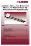 ASSEMBLY, INSTALLATION & SERVICING MANUAL FOR REZNOR VISION VS RANGE OF RADIANT TUBE HEATERS