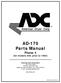 AD-170 Parts Manual. Phase 4. (for models mfd. prior to 1992)