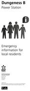 Dungeness B. Emergency information for local residents
