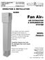 Fan Air AIR EXTRACTOR & DEHUMIDIFIER SYSTEM