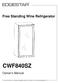 CWF840SZ. Free Standing Wine Refrigerator. Owner s Manual