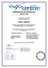 CERTIFICATE OF APPROVAL No CF 145 GEZE LIMITED