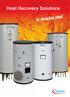 Heat Recovery Solutions. In stainless steel