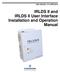 Rev 4 12-APR IRLDS II and IRLDS II User Interface Installation and Operation Manual