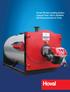 Hoval SR-plus heating boilers Outputs from 350 to 4000kW Working pressures to 8 bar