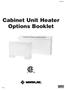Cabinet Unit Heater Options Booklet