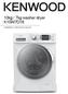 10kg / 7kg washer dryer K10W7D18. installation / instructions manual