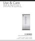 Use & Care MANUAL 5 SERIES. Side-by-Side Refrigerator/Freezer VCSB5423 / VCSB5483 / FDSB5423 / FDSB5483 CVCSB5423 / CVCSB5483 / CFDSB5423 / CFDSB5483