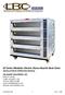 SE Series Modular Electric Stone-Hearth Deck Oven INSTALLATION & OPERATION MANUAL LBC BAKERY EQUIPMENT, INC st Ave NE Tulalip, WA 98271, USA