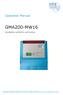 GMA200-MW16. Operation Manual. Gas detection controller for wall mounting
