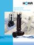 Submersible A Series Wastewater Pumps AMX, AV and AK Hydraulic Ranges