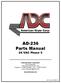 AD-236 Parts Manual. 24 VAC Phase 5