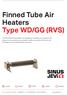Finned Tube Air Heaters Type WD/GG (RVS)