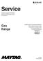 Service. Gas Range PRG3010* PRG3610* PRG4810*