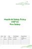 Health & Safety Policy HSP 03 Fire Safety Version Status Date Title of Reviewer Purpose/Outcome