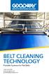 BELT CLEANING TECHNOLOGY. Portable Systems for Flat Belts