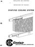 INSTALLATION AND OPERATION. -, 3. -is INSTRUCTIONS FOR COOLAIR S EVAP-PAD COOLING SYSTEM. Coo/ah AMERICAN COOLAIR CORPORATION