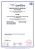CERTIFICATE OF APPROVAL No CF 5635 P3 SRL