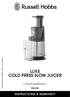 LUXE COLD PRESS SLOW JUICER