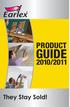 PRODUCT GUIDE 2010/2011. They Stay Sold!
