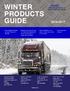 WINTER PRODUCTS GUIDE