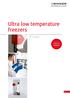 Ultra low temperature freezers