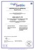 CERTIFICATE OF APPROVAL No CF 5118 ASSA ABLOY LTD