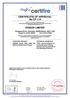 CERTIFICATE OF APPROVAL No CF 114 EXIDOR LIMITED