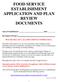 FOOD SERVICE ESTABLISHMENT APPLICATION AND PLAN REVIEW DOCUMENTS