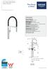 ESSENCE PROFESSIONAL PULL DOWN SINK MIXER MODEL # Product Specifications.   Product description