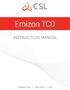 Emizon TCD. INSTRUCTION Manual