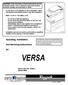 VERSA. Operating, Installation. and Servicing Instructions. for. Spa & Hot Tub Heater Model 055B