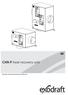 CHR-P heat-recovery unit. Read these instructions and store them for later use!