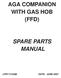 AGA COMPANION WITH GAS HOB (FFD) SPARE PARTS MANUAL