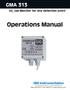 Operations Manual GMA 313 CO 2. Gas Monitor for one detection point