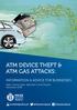 ATM DEVICE THEFT & ATM GAS ATTACKS: