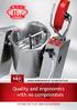 a new generation of tilting kettles Quality and ergonomics with no compromises Tilting kettles and accessories