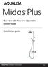 Bar valve with fixed and adjustable shower heads. Installation guide. Midas Plus installation instructions Page 1