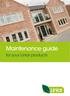 Maintenance guide. for your Liniar products