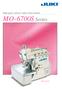 High-speed, overlock / safety stitch machine. MO-6700S Series MO-6714S
