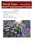 Floral Notes Newsletter