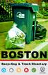 BOSTON Recycling & Trash Directory