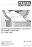 Operating and installation instructions for vented tumble dryer PT 7136 Vario