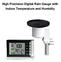 High Precision Digital Rain Gauge with Indoor Temperature and Humidity