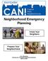 Neighborhood Emergency Planning
