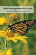 Best Management Practices. Monarch Habitat in Your Backyard