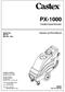 PX Portable Carpet Extractor. Operator and Parts Manual. Model No.: PAC Rev. 01 (03-04)