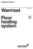 Installation Manual. Warmset. Warmset srl. Floor heating system