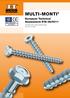 MULTI-MONTI. European Technical Assessment ETA-05/0011. Concrete screw made of stainless steel for use in concrete