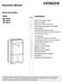 Instruction Manual. Hitachi Dehumidifier CONTENTS. Model. RD-170FX RD-230FX 1 Useful in the Following Cases RD-280FX 2 Cautions for Safety.